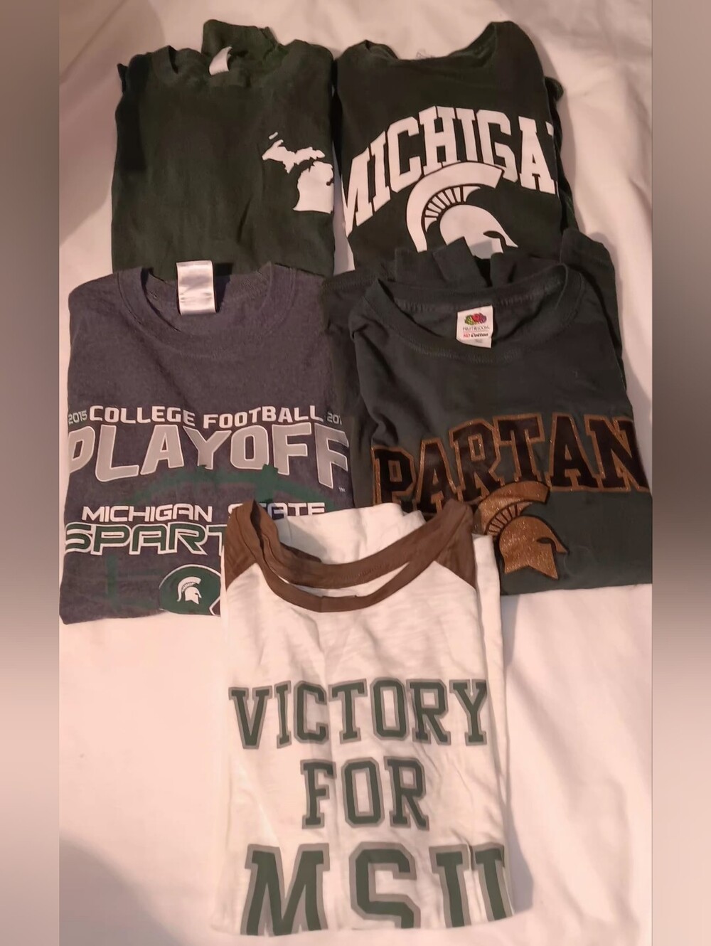 Michigan State Spartans Lot of 5 Long Sleeve T-shirts Women's Small